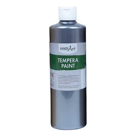 Handy Art Metallic Tempera Paint, 16 oz., Silver, PK3 231-166
